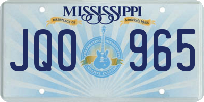 MS license plate JQO965