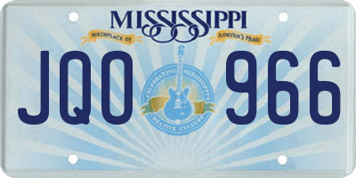 MS license plate JQO966