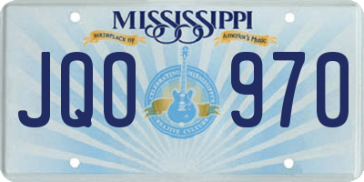 MS license plate JQO970