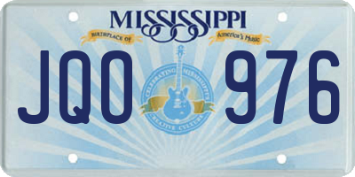 MS license plate JQO976
