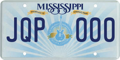 MS license plate JQP000