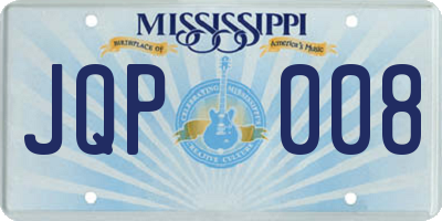 MS license plate JQP008
