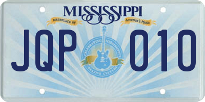 MS license plate JQP010