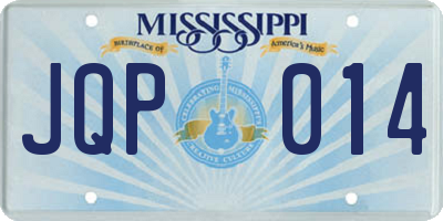 MS license plate JQP014