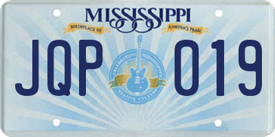 MS license plate JQP019