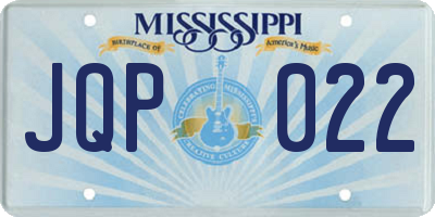 MS license plate JQP022