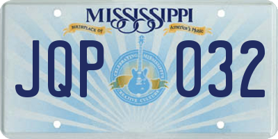 MS license plate JQP032