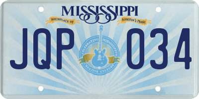 MS license plate JQP034