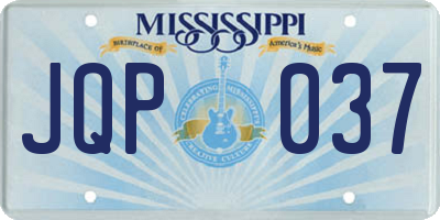 MS license plate JQP037