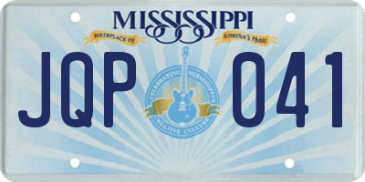 MS license plate JQP041