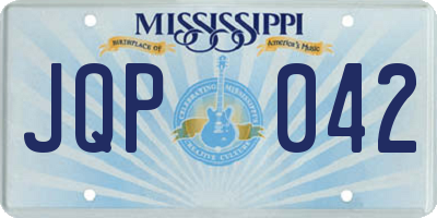 MS license plate JQP042