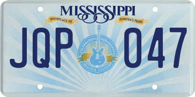 MS license plate JQP047
