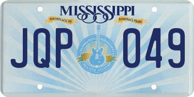 MS license plate JQP049