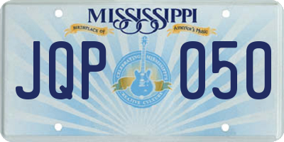 MS license plate JQP050