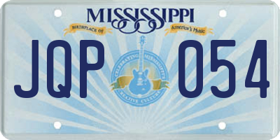 MS license plate JQP054