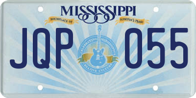 MS license plate JQP055