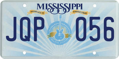 MS license plate JQP056