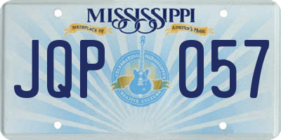 MS license plate JQP057