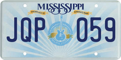 MS license plate JQP059
