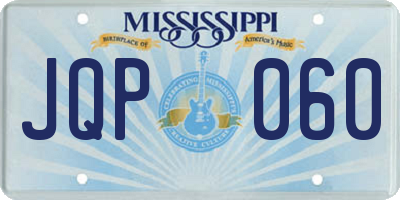 MS license plate JQP060