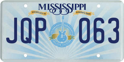 MS license plate JQP063