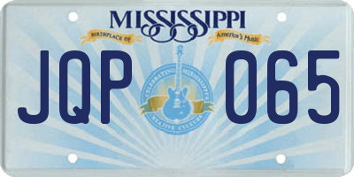 MS license plate JQP065