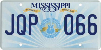 MS license plate JQP066
