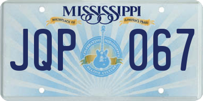 MS license plate JQP067
