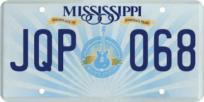 MS license plate JQP068