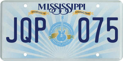 MS license plate JQP075