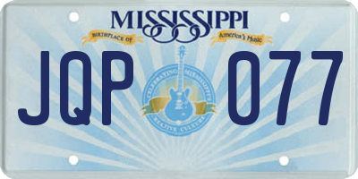 MS license plate JQP077