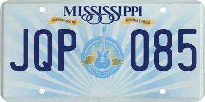 MS license plate JQP085