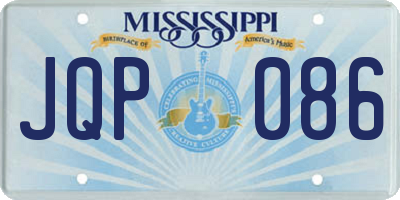 MS license plate JQP086
