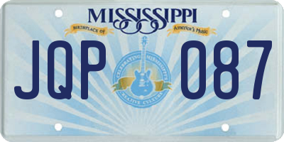 MS license plate JQP087