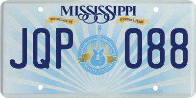 MS license plate JQP088
