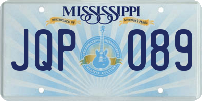 MS license plate JQP089