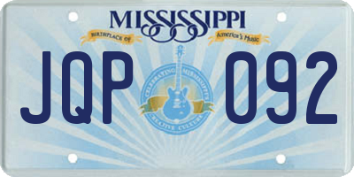 MS license plate JQP092