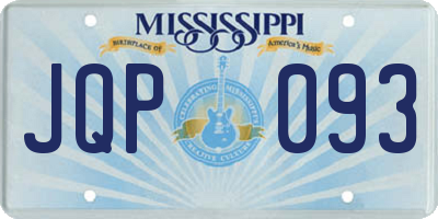 MS license plate JQP093