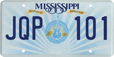 MS license plate JQP101