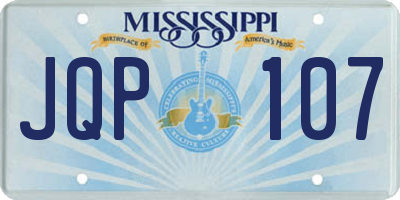 MS license plate JQP107
