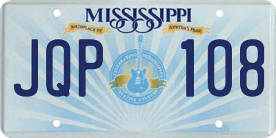 MS license plate JQP108