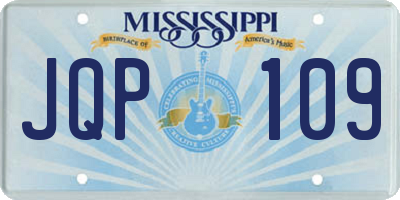 MS license plate JQP109