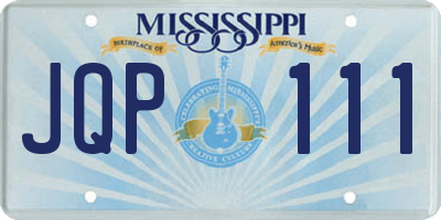MS license plate JQP111