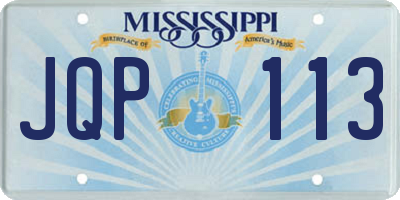 MS license plate JQP113