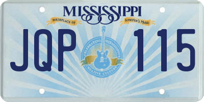 MS license plate JQP115