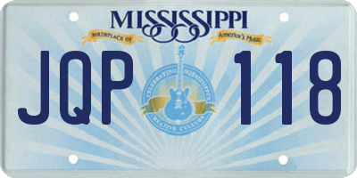 MS license plate JQP118