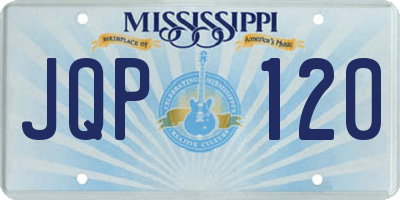 MS license plate JQP120