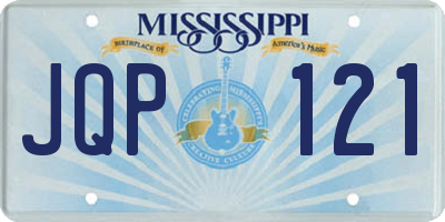 MS license plate JQP121