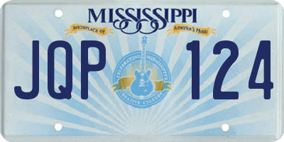 MS license plate JQP124