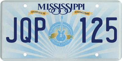 MS license plate JQP125